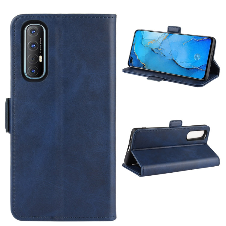 For OPPO Reno 3 Pro Dual-side Magnetic Buckle Horizontal Flip PU Leather Case with Holder & Card Slots & Wallet