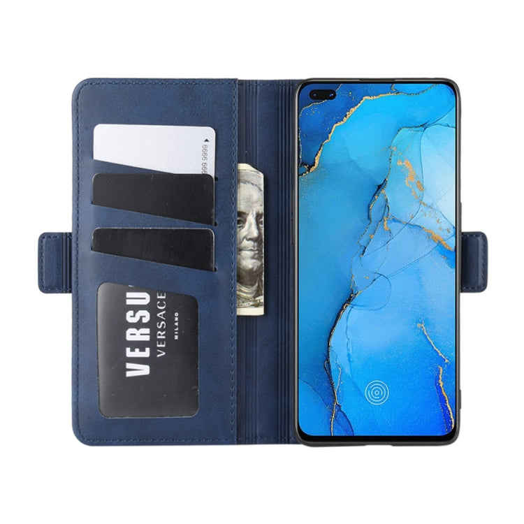 For OPPO Reno 3 Pro Dual-side Magnetic Buckle Horizontal Flip PU Leather Case with Holder & Card Slots & Wallet