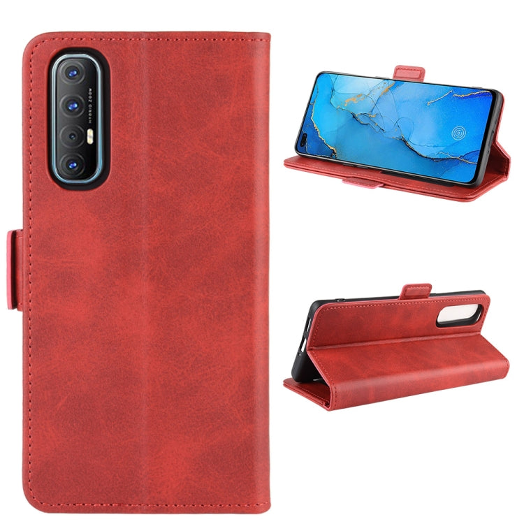For OPPO Reno 3 Pro Dual-side Magnetic Buckle Horizontal Flip PU Leather Case with Holder & Card Slots & Wallet