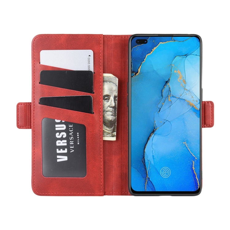 For OPPO Reno 3 Pro Dual-side Magnetic Buckle Horizontal Flip PU Leather Case with Holder & Card Slots & Wallet