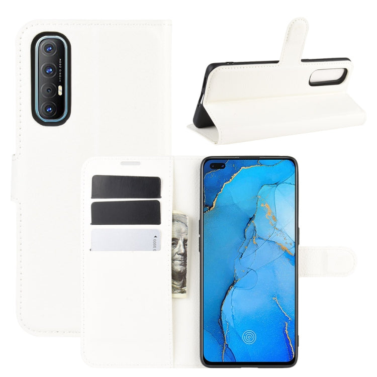 For OPPO Reno 3 Pro Litchi Texture Horizontal Flip PU Leather Protective Case with Holder & Card Slots & Wallet