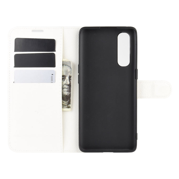 For OPPO Reno 3 Pro Litchi Texture Horizontal Flip PU Leather Protective Case with Holder & Card Slots & Wallet