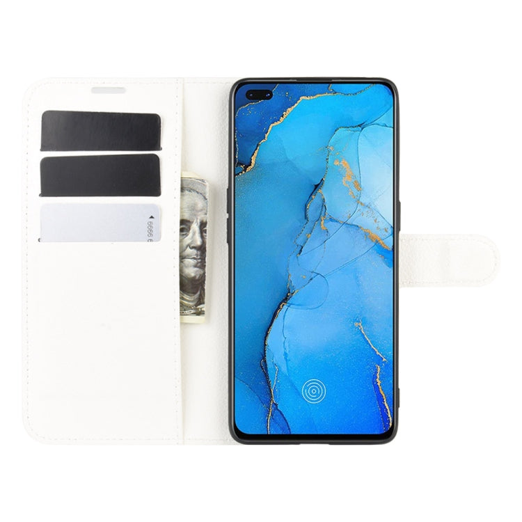 For OPPO Reno 3 Pro Litchi Texture Horizontal Flip PU Leather Protective Case with Holder & Card Slots & Wallet
