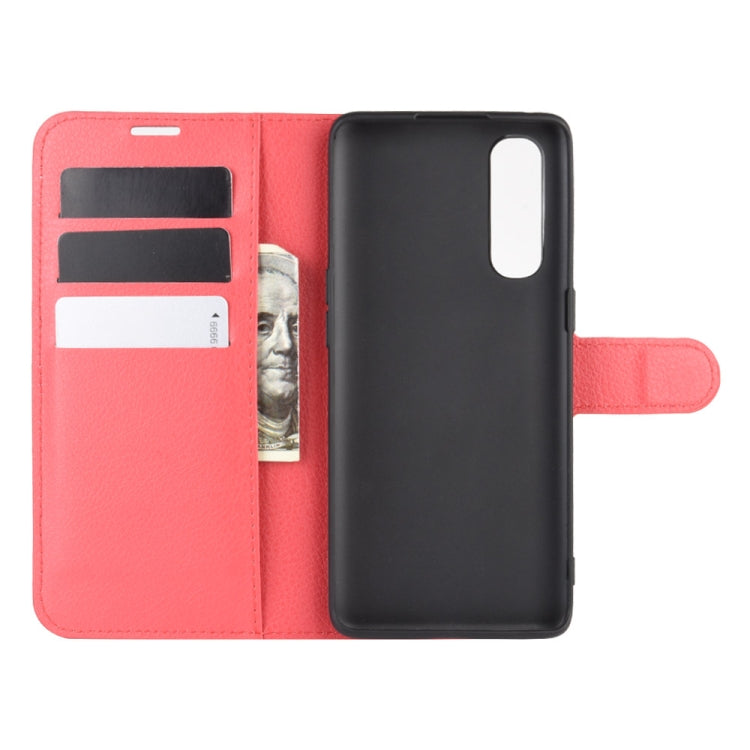 For OPPO Reno 3 Pro Litchi Texture Horizontal Flip PU Leather Protective Case with Holder & Card Slots & Wallet