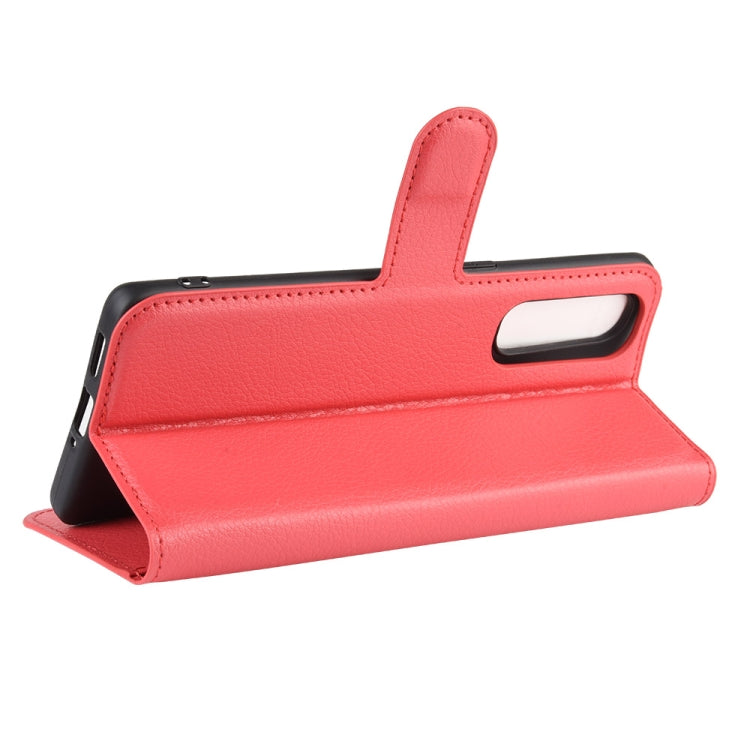 For OPPO Reno 3 Pro Litchi Texture Horizontal Flip PU Leather Protective Case with Holder & Card Slots & Wallet