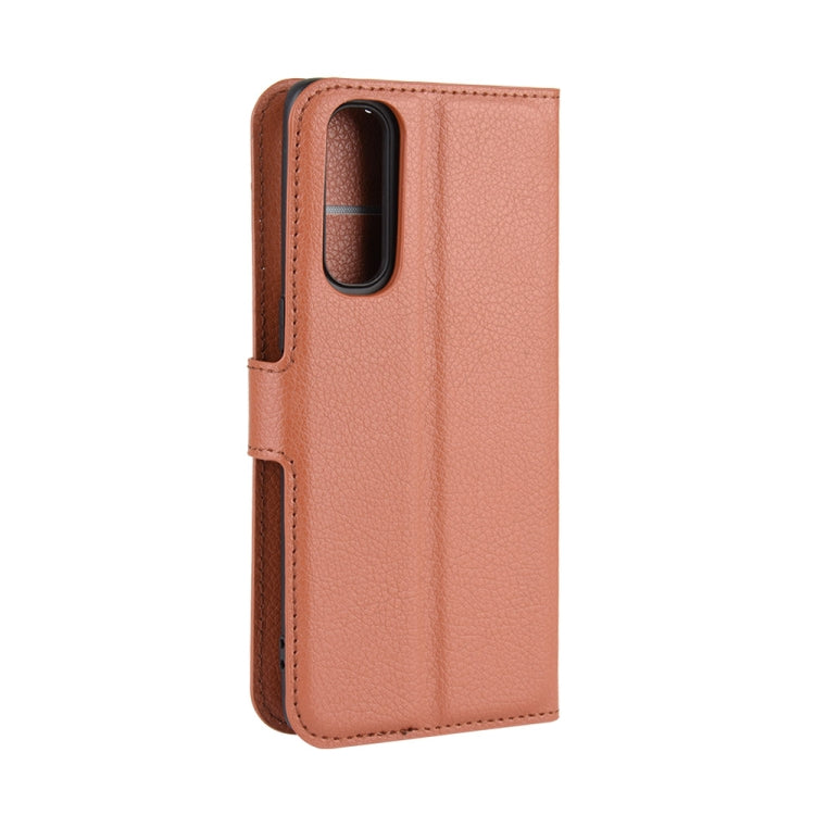 For OPPO Reno 3 Pro Litchi Texture Horizontal Flip PU Leather Protective Case with Holder & Card Slots & Wallet