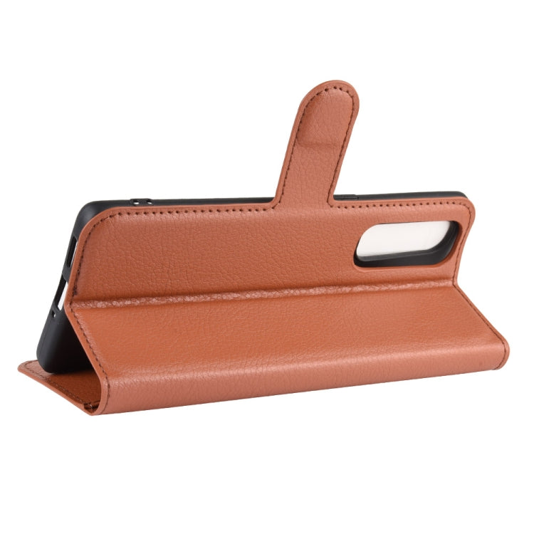 For OPPO Reno 3 Pro Litchi Texture Horizontal Flip PU Leather Protective Case with Holder & Card Slots & Wallet