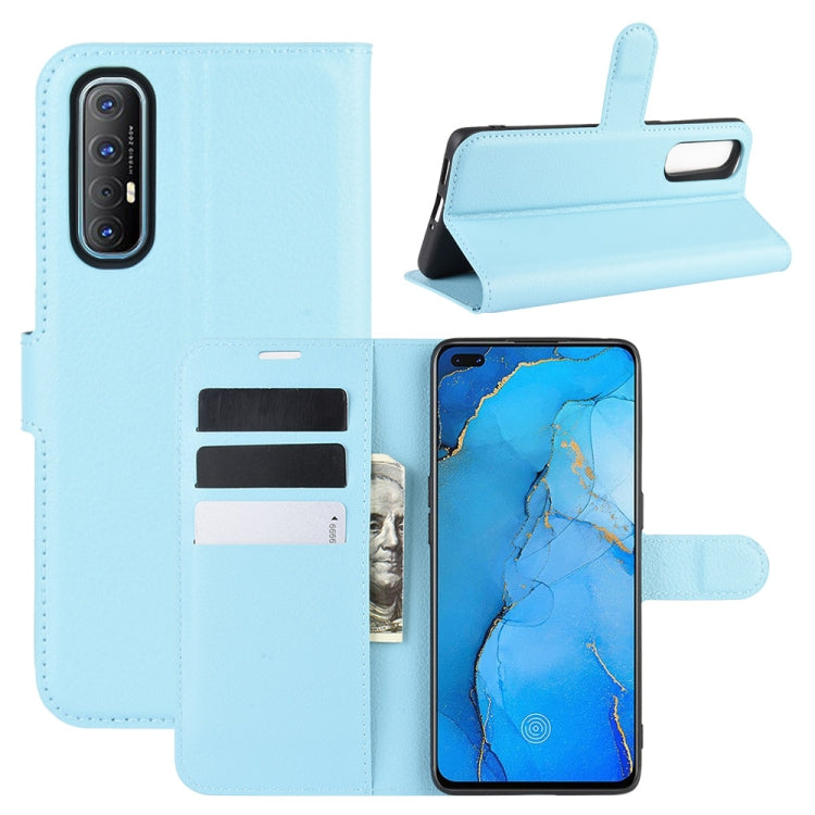 For OPPO Reno 3 Pro Litchi Texture Horizontal Flip PU Leather Protective Case with Holder & Card Slots & Wallet