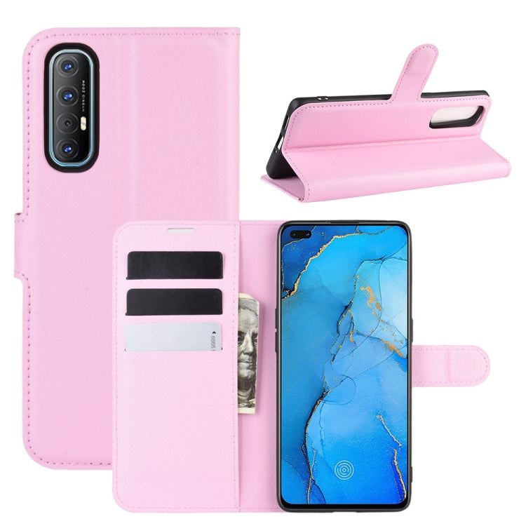 For OPPO Reno 3 Pro Litchi Texture Horizontal Flip PU Leather Protective Case with Holder & Card Slots & Wallet