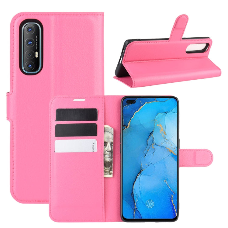 For OPPO Reno 3 Pro Litchi Texture Horizontal Flip PU Leather Protective Case with Holder & Card Slots & Wallet