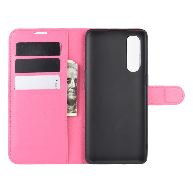 For OPPO Reno 3 Pro Litchi Texture Horizontal Flip PU Leather Protective Case with Holder & Card Slots & Wallet