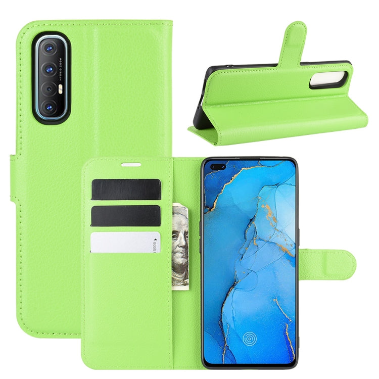 For OPPO Reno 3 Pro Litchi Texture Horizontal Flip PU Leather Protective Case with Holder & Card Slots & Wallet