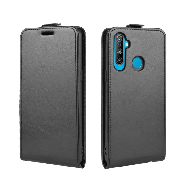 For OPPO Realme C3 (3 Cameras) / Realme 5 R64 Texture Single Vertical Flip PU Leather Protective Case with Card Slot & Photo Frame