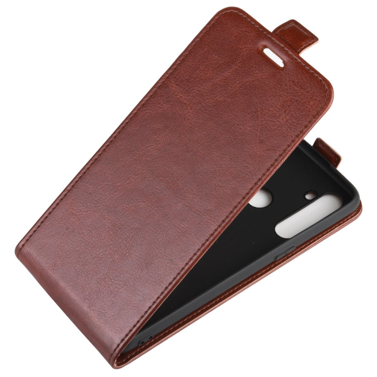 For OPPO Realme C3 (3 Cameras) / Realme 5 R64 Texture Single Vertical Flip PU Leather Protective Case with Card Slot & Photo Frame