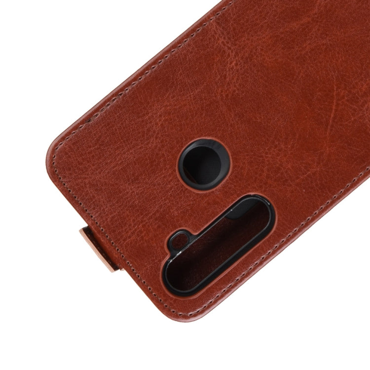 For OPPO Realme C3 (3 Cameras) / Realme 5 R64 Texture Single Vertical Flip PU Leather Protective Case with Card Slot & Photo Frame