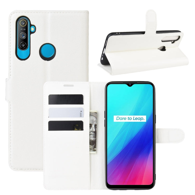 For OPPO Realme C3 (3 Cameras) Litchi Texture Horizontal Flip Protective Case with Holder & Card Slots & Wallet