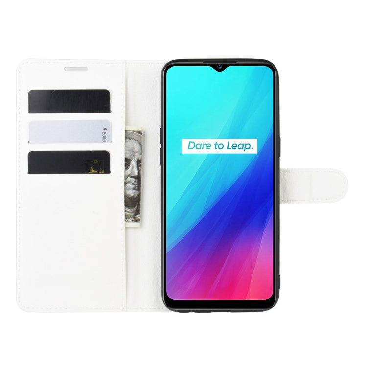 For OPPO Realme C3 (3 Cameras) Litchi Texture Horizontal Flip Protective Case with Holder & Card Slots & Wallet