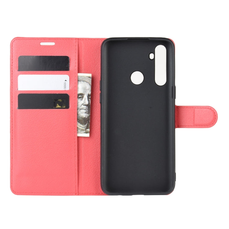For OPPO Realme C3 (3 Cameras) Litchi Texture Horizontal Flip Protective Case with Holder & Card Slots & Wallet