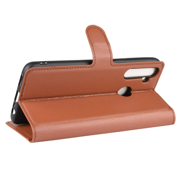 For OPPO Realme C3 (3 Cameras) Litchi Texture Horizontal Flip Protective Case with Holder & Card Slots & Wallet