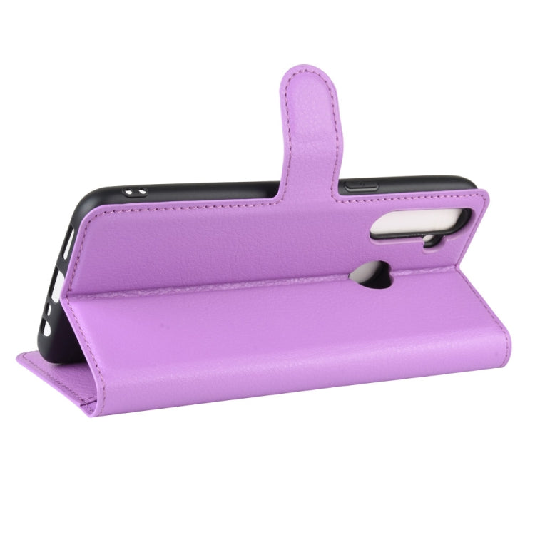 For OPPO Realme C3 (3 Cameras) Litchi Texture Horizontal Flip Protective Case with Holder & Card Slots & Wallet