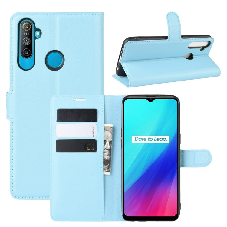 For OPPO Realme C3 (3 Cameras) Litchi Texture Horizontal Flip Protective Case with Holder & Card Slots & Wallet