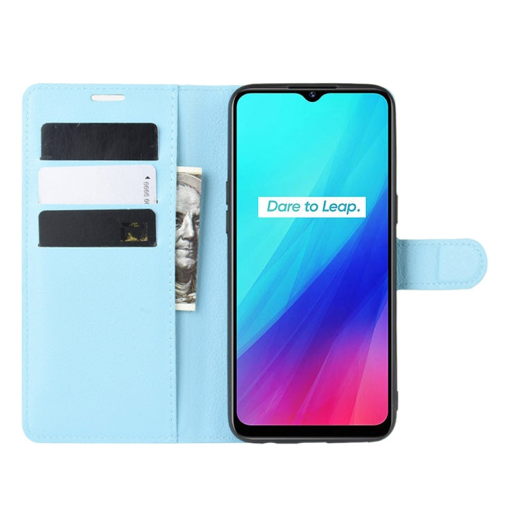 For OPPO Realme C3 (3 Cameras) Litchi Texture Horizontal Flip Protective Case with Holder & Card Slots & Wallet