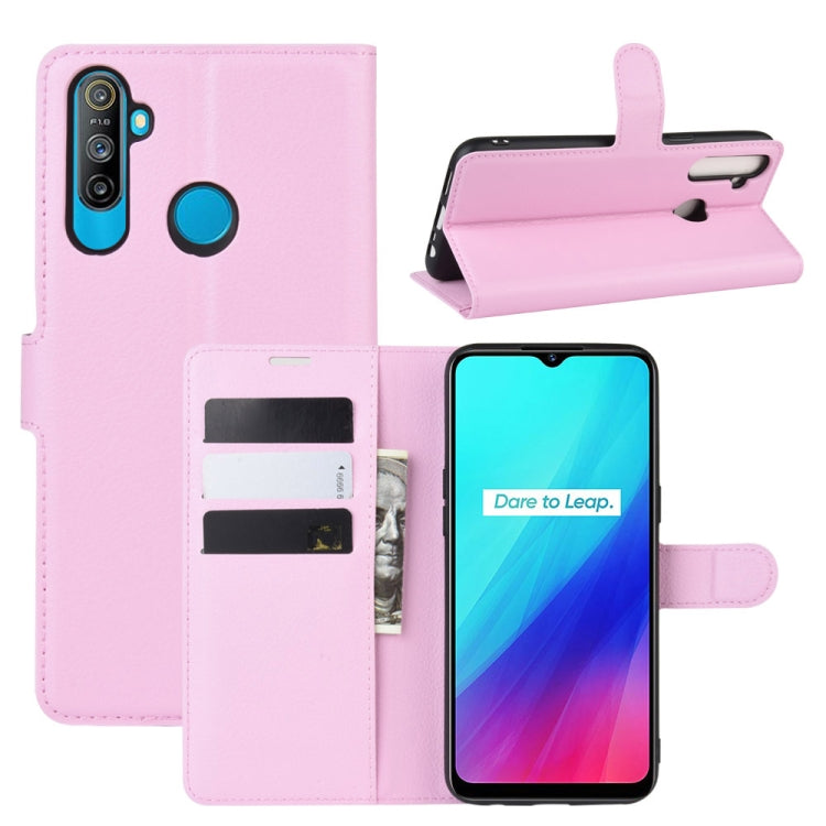 For OPPO Realme C3 (3 Cameras) Litchi Texture Horizontal Flip Protective Case with Holder & Card Slots & Wallet