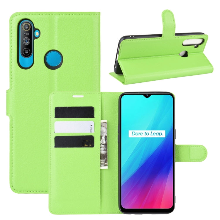 For OPPO Realme C3 (3 Cameras) Litchi Texture Horizontal Flip Protective Case with Holder & Card Slots & Wallet