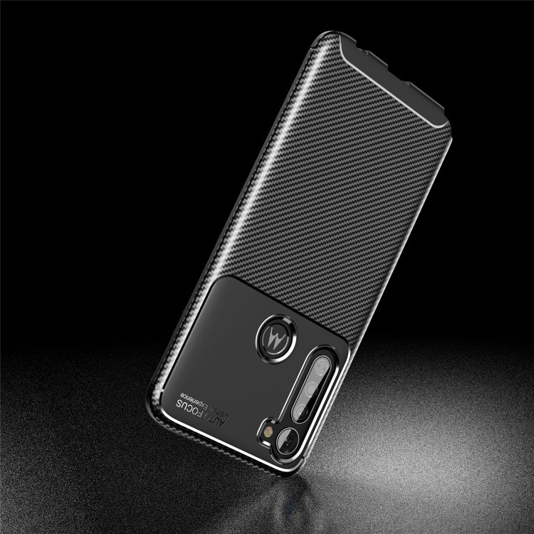 For MOTO One Fusion Plus Carbon Fiber Texture Shockproof TPU Case