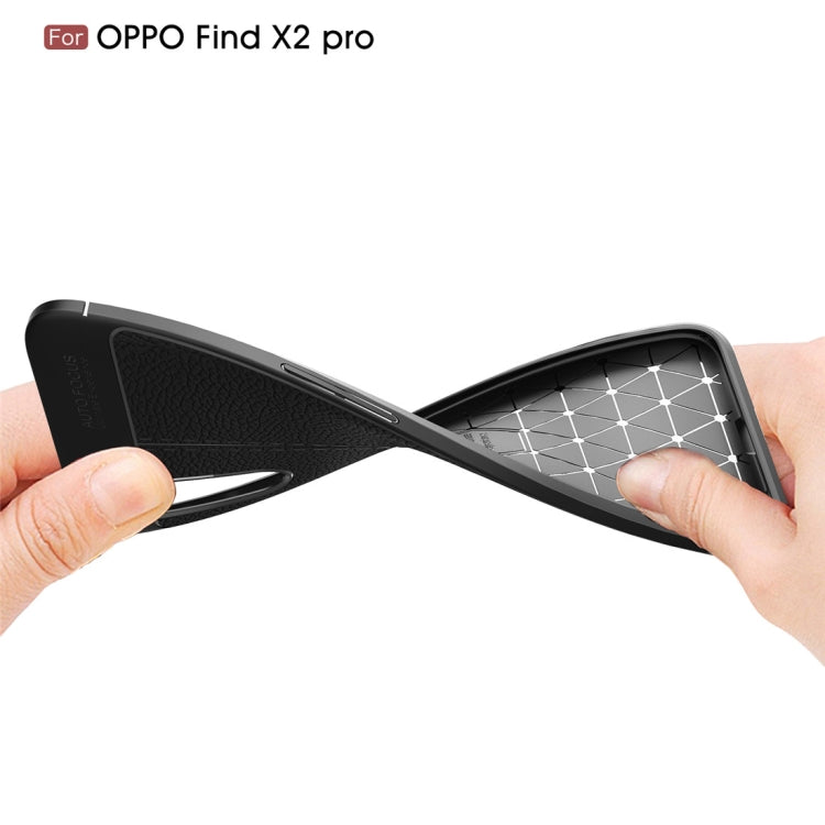 For OPPO Realme 6 Pro Litchi Texture TPU Shockproof Case(Black)