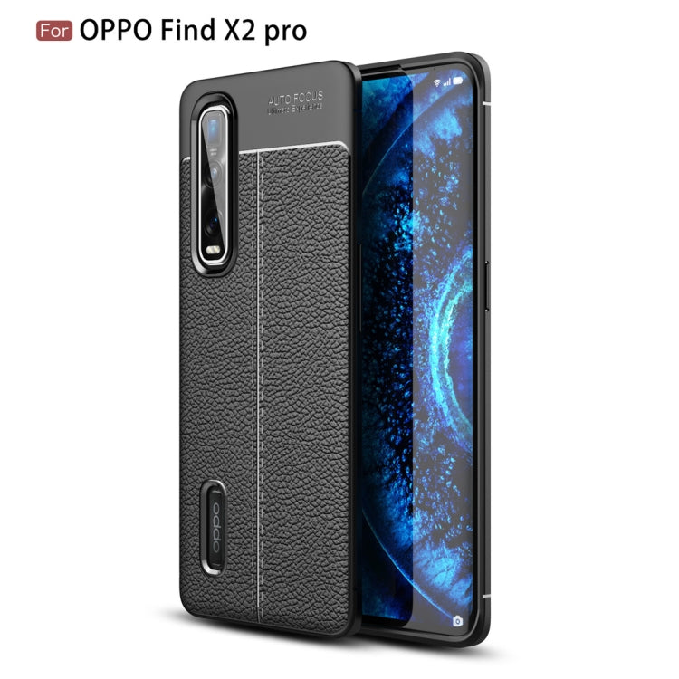 For OPPO Find X2 Pro Litchi Texture TPU Shockproof Case