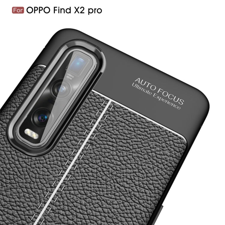 For OPPO Find X2 Pro Litchi Texture TPU Shockproof Case