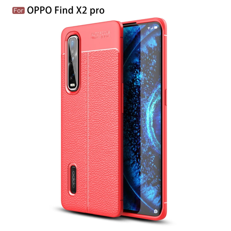 For OPPO Find X2 Pro Litchi Texture TPU Shockproof Case