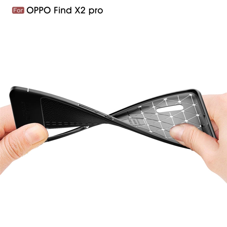For OPPO Find X2 Pro Litchi Texture TPU Shockproof Case