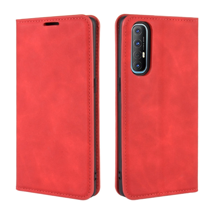For Oppo Reno3 Pro Retro-skin Business Magnetic Suction Leather Case with Holder & Card Slots & Wallet