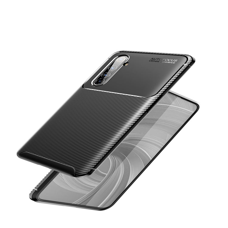 For OPPO Realme X50 Pro Carbon Fiber Texture Shockproof TPU Case(Brown)