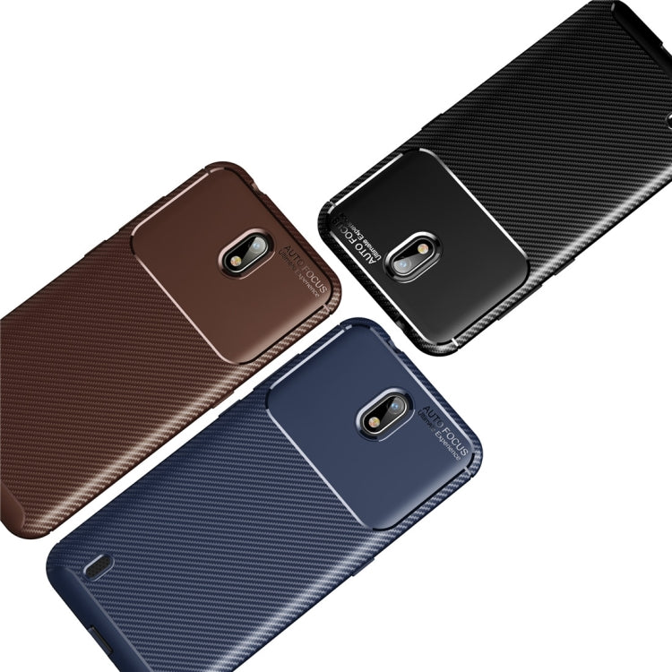 For Nokia C1 Carbon Fiber Texture Shockproof TPU Case