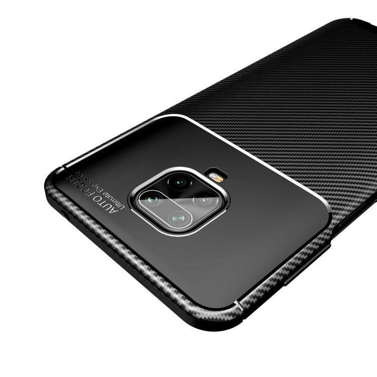 For Xiaomi Redmi Note 9 Pro Max Carbon Fiber Texture Shockproof TPU Case
