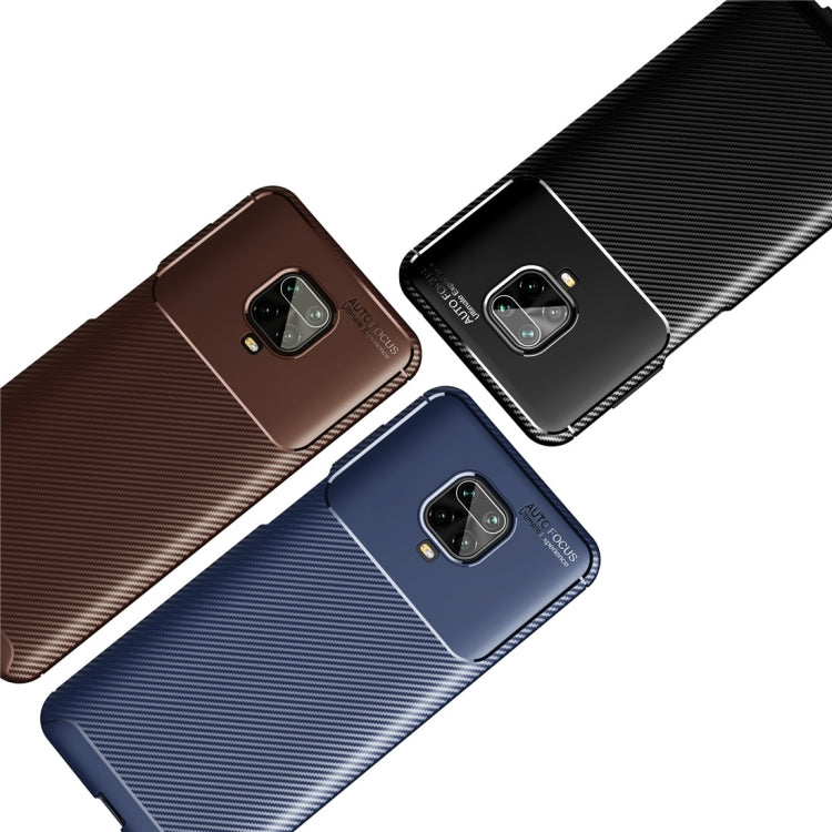 For Xiaomi Redmi Note 9 Pro Max Carbon Fiber Texture Shockproof TPU Case