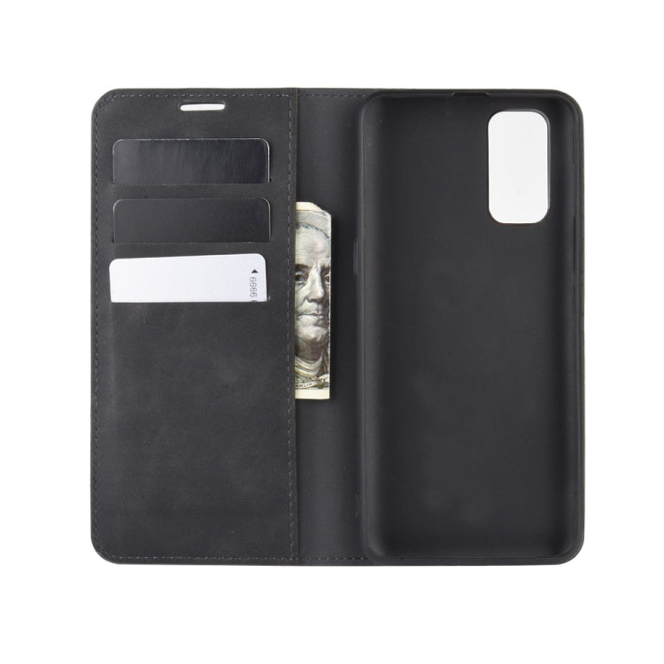 For vivo iQOO 3 5G Retro-skin Business Magnetic Suction Leather Case with Holder & Card Slots & Wallet
