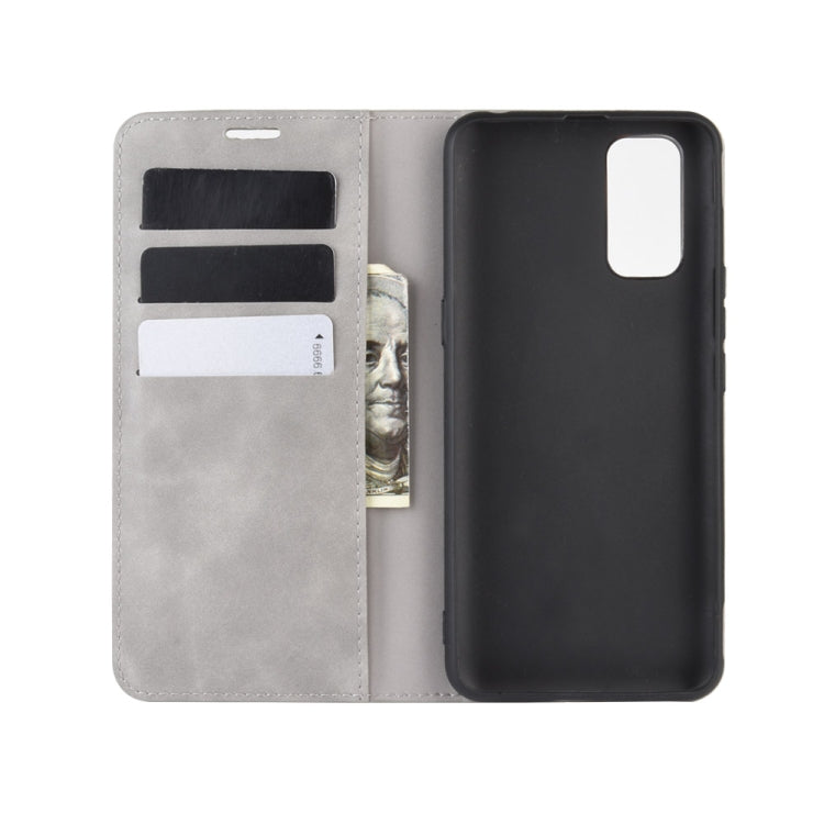 For vivo iQOO 3 5G Retro-skin Business Magnetic Suction Leather Case with Holder & Card Slots & Wallet
