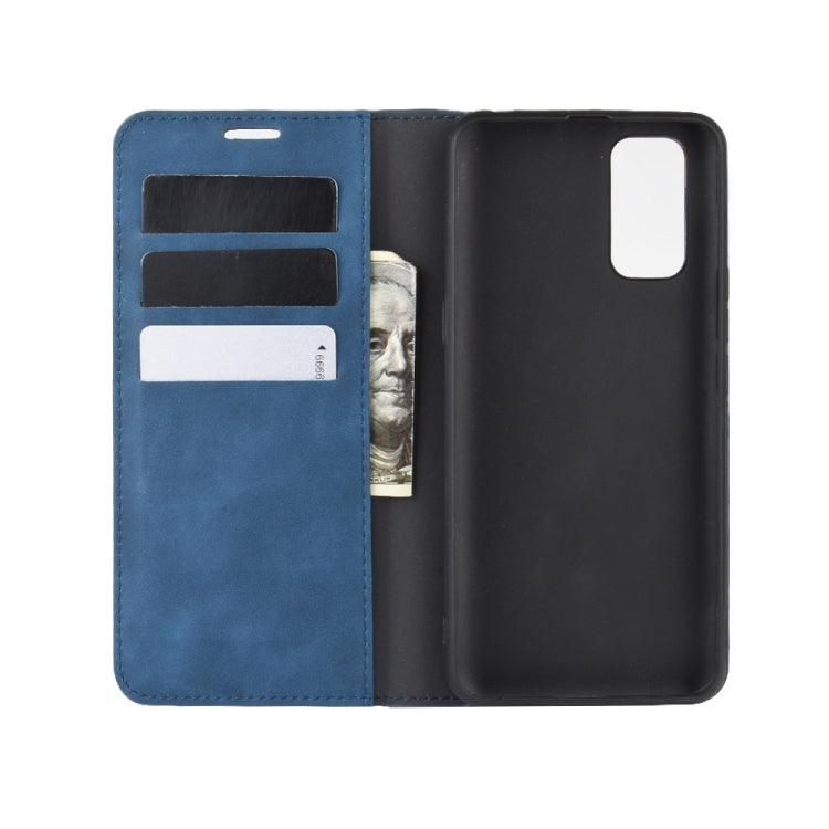 For vivo iQOO 3 5G Retro-skin Business Magnetic Suction Leather Case with Holder & Card Slots & Wallet