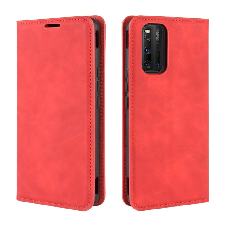 For vivo iQOO 3 5G Retro-skin Business Magnetic Suction Leather Case with Holder & Card Slots & Wallet