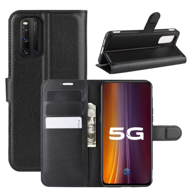 For vivo iQOO 3 5G Litchi Texture Horizontal Flip Protective Case with Holder & Card Slots & Wallet