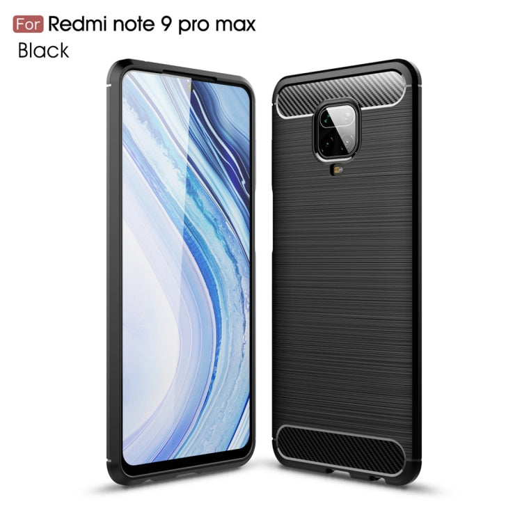 For Xiaomi Redmi Note 9 Pro Max / Note 9 Pro / Note 9S Brushed Texture Carbon Fiber TPU Case