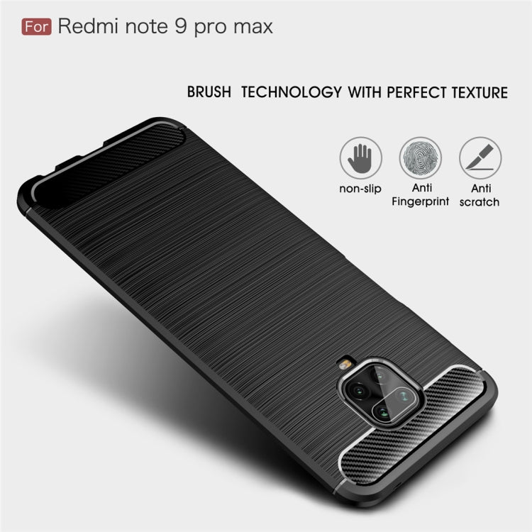 For Xiaomi Redmi Note 9 Pro Max / Note 9 Pro / Note 9S Brushed Texture Carbon Fiber TPU Case