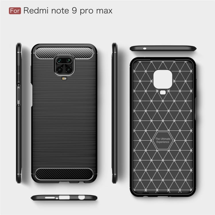 For Xiaomi Redmi Note 9 Pro Max / Note 9 Pro / Note 9S Brushed Texture Carbon Fiber TPU Case