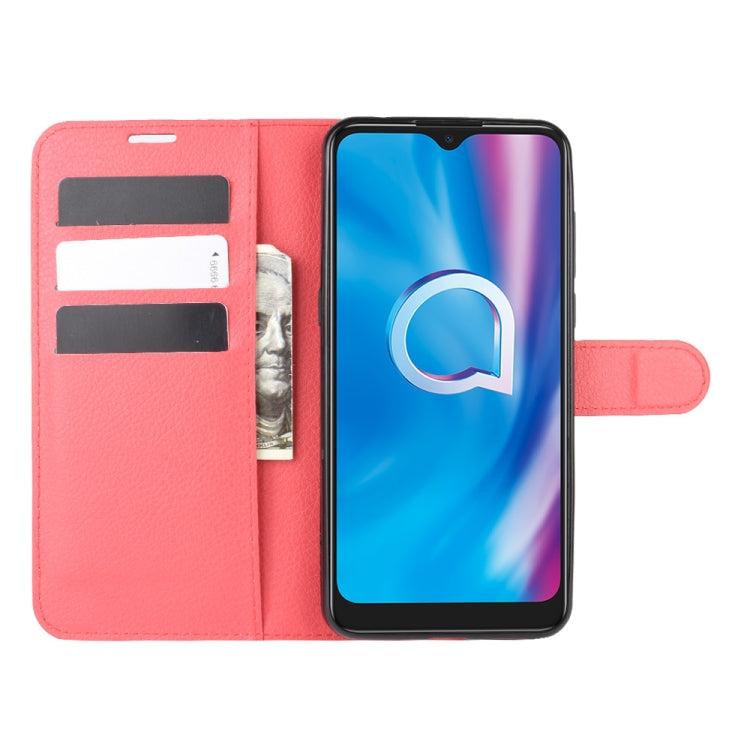 For alcatel 1S (2020) Litchi Texture Horizontal Flip Protective Case with Holder & Card Slots & Wallet