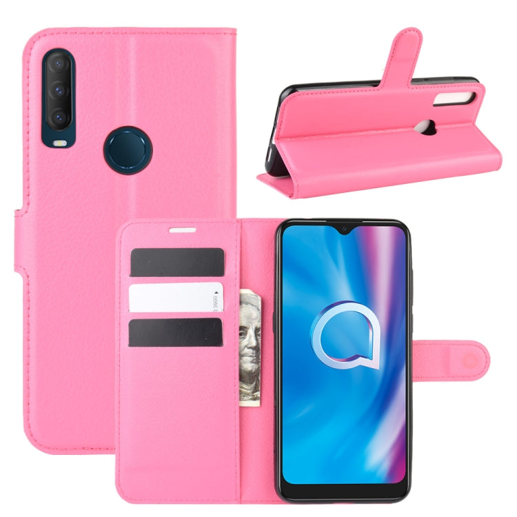 For alcatel 1S (2020) Litchi Texture Horizontal Flip Protective Case with Holder & Card Slots & Wallet