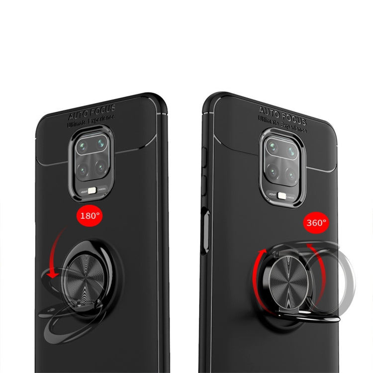 For Xiaomi Redmi Note 9 Pro Max Metal Ring Holder 360 Degree Rotating TPU Case